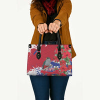 Haiti Independence Day Leather Bag 1804 Proud Ayiti Map Hispaniolan Trogon - Wonder Print Shop