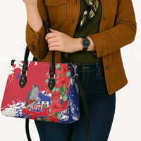 Haiti Independence Day Leather Bag 1804 Proud Ayiti Map Hispaniolan Trogon - Wonder Print Shop