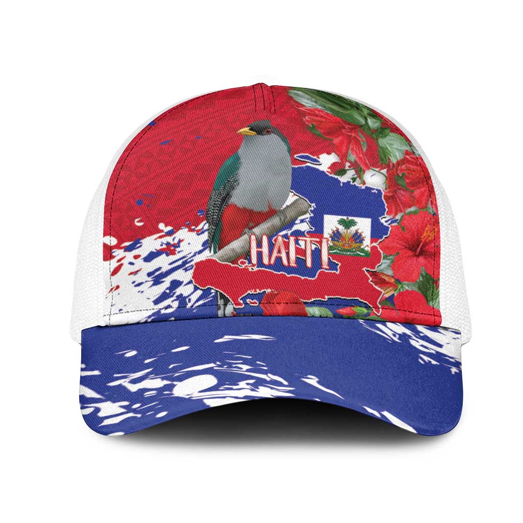 Haiti Independence Day Mesh Trucker Cap 1804 Proud Ayiti Map Hispaniolan Trogon - Wonder Print Shop