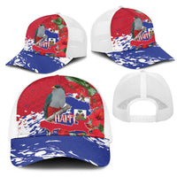 Haiti Independence Day Mesh Trucker Cap 1804 Proud Ayiti Map Hispaniolan Trogon - Wonder Print Shop