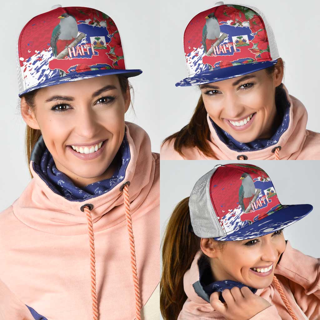 Haiti Independence Day Mesh Trucker Cap 1804 Proud Ayiti Map Hispaniolan Trogon - Wonder Print Shop