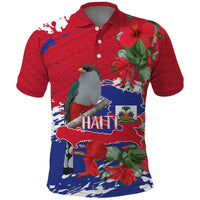 Haiti Independence Day Polo Shirt 1804 Proud Ayiti Map Hispaniolan Trogon - Wonder Print Shop