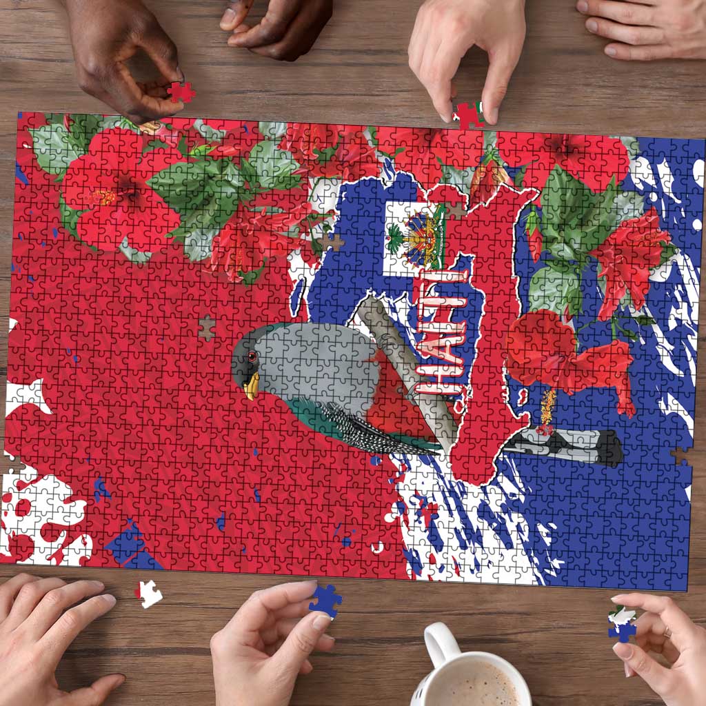 Haiti Independence Day Puzzle 1804 Proud Ayiti Map Hispaniolan Trogon - Wonder Print Shop