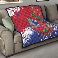 Haiti Independence Day Quilt 1804 Proud Ayiti Map Hispaniolan Trogon - Wonder Print Shop