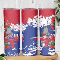 Haiti Independence Day Skinny Tumbler 1804 Proud Ayiti Map Hispaniolan Trogon - Wonder Print Shop