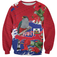 Haiti Independence Day Sweatshirt 1804 Proud Ayiti Map Hispaniolan Trogon - Wonder Print Shop