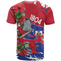 Haiti Independence Day T Shirt 1804 Proud Ayiti Map Hispaniolan Trogon - Wonder Print Shop
