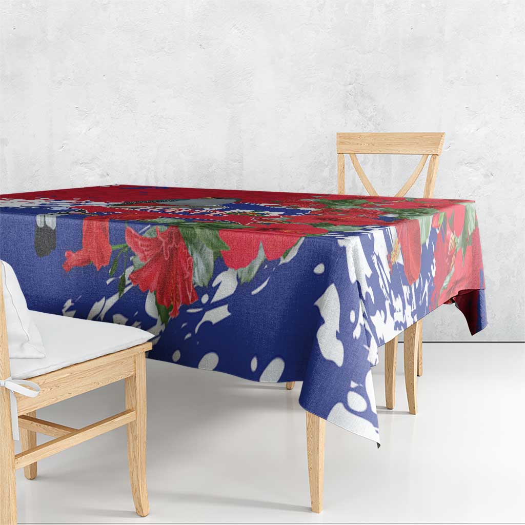 Haiti Independence Day Tablecloth 1804 Proud Ayiti Map Hispaniolan Trogon - Wonder Print Shop