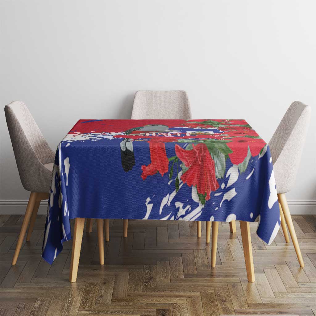 Haiti Independence Day Tablecloth 1804 Proud Ayiti Map Hispaniolan Trogon - Wonder Print Shop