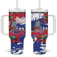 Haiti Independence Day Tumbler With Handle 1804 Proud Ayiti Map Hispaniolan Trogon - Wonder Print Shop