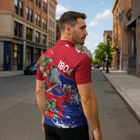 Haiti Independence Day Zipper Polo Shirt 1804 Proud Ayiti Map Hispaniolan Trogon - Wonder Print Shop
