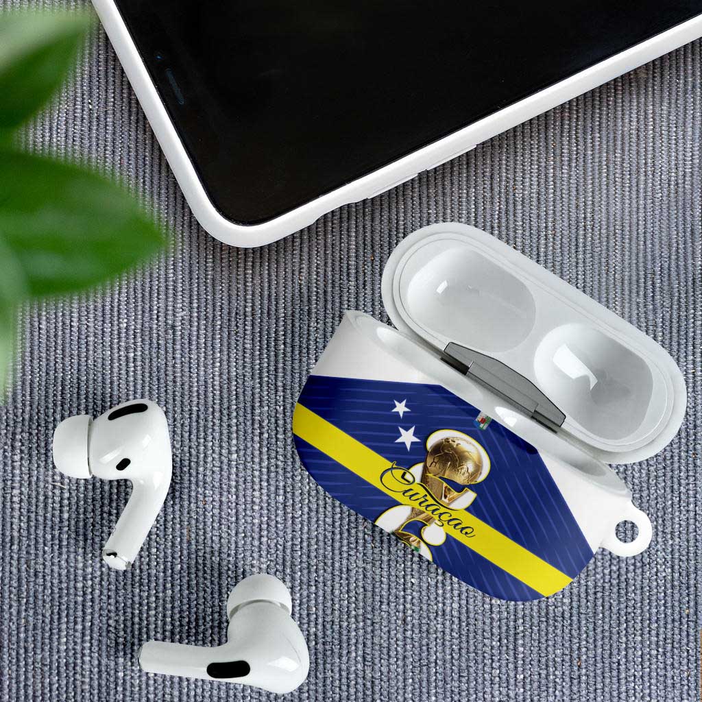 Curacao Football AirPods Case 2026 The Blue Wave is Rising - Wonder Print Shop