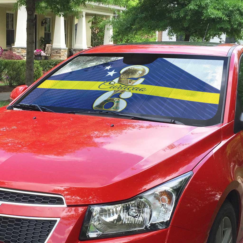 Curacao Football Auto Sun Shade 2026 The Blue Wave is Rising - Wonder Print Shop