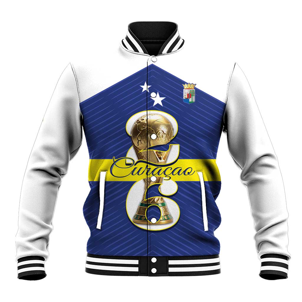 Personalized Curacao Football Baseball Jacket 2026 The Blue Wave is Rising - Wonder Print Shop