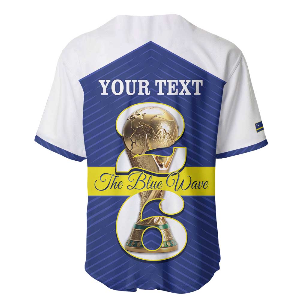Personalized Curacao Football Baseball Jersey 2026 The Blue Wave is Rising - Wonder Print Shop