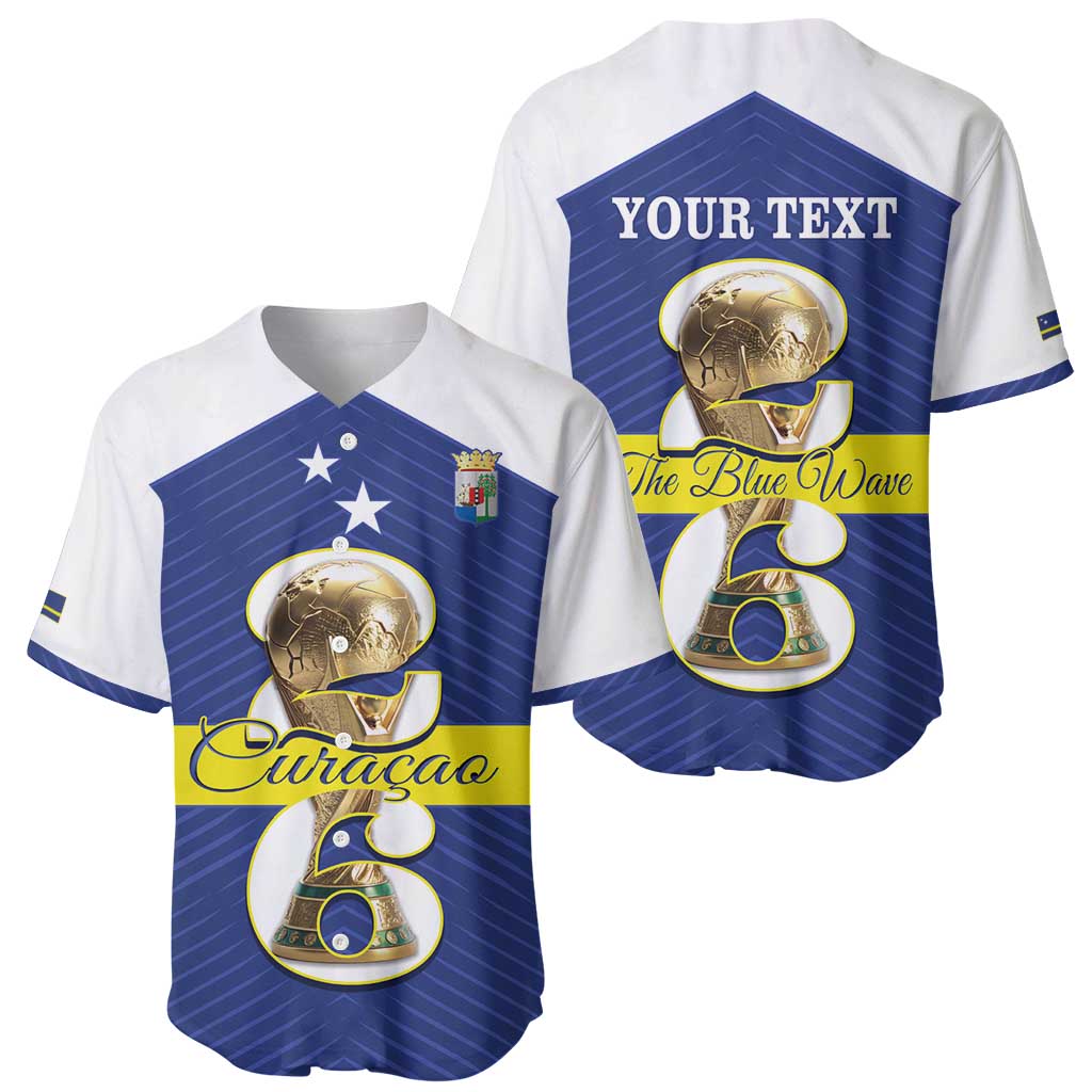 Personalized Curacao Football Baseball Jersey 2026 The Blue Wave is Rising - Wonder Print Shop