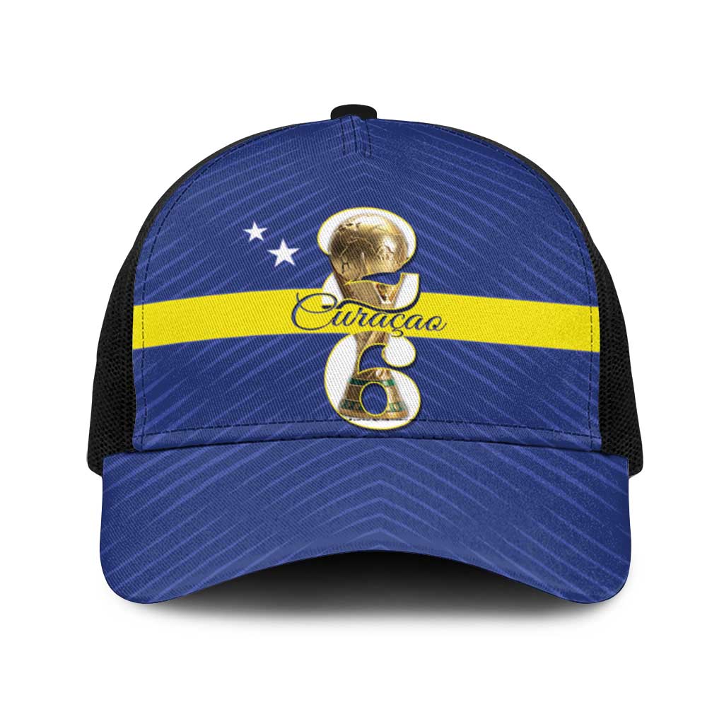 Curacao Football Baseball Net Cap 2026 The Blue Wave is Rising - Wonder Print Shop