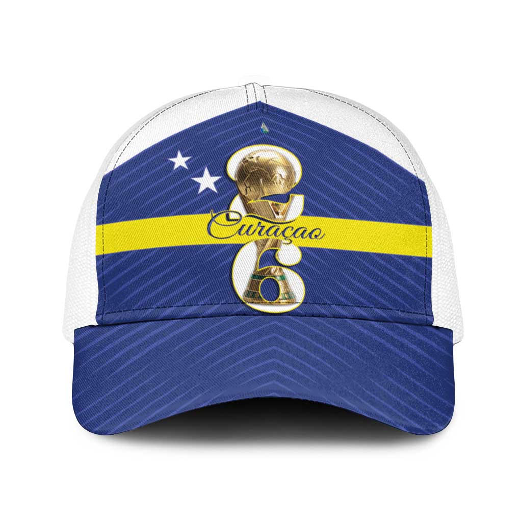 Curacao Football Baseball Net Cap 2026 The Blue Wave is Rising - Wonder Print Shop