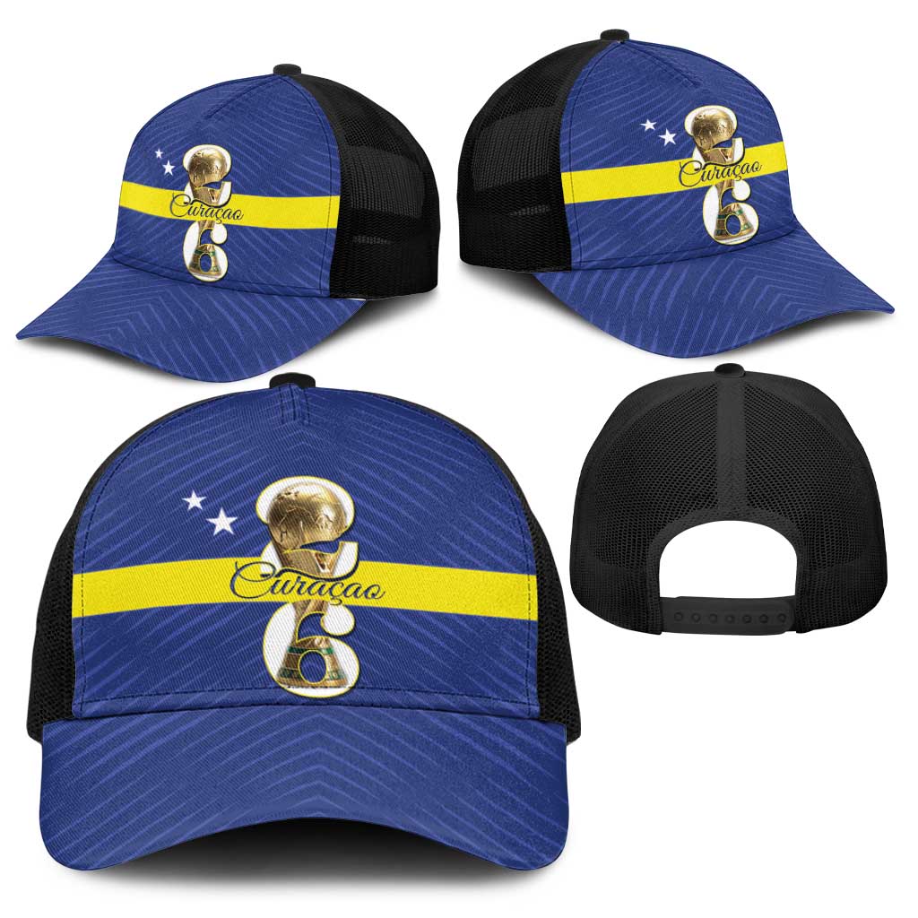 Curacao Football Baseball Net Cap 2026 The Blue Wave is Rising - Wonder Print Shop