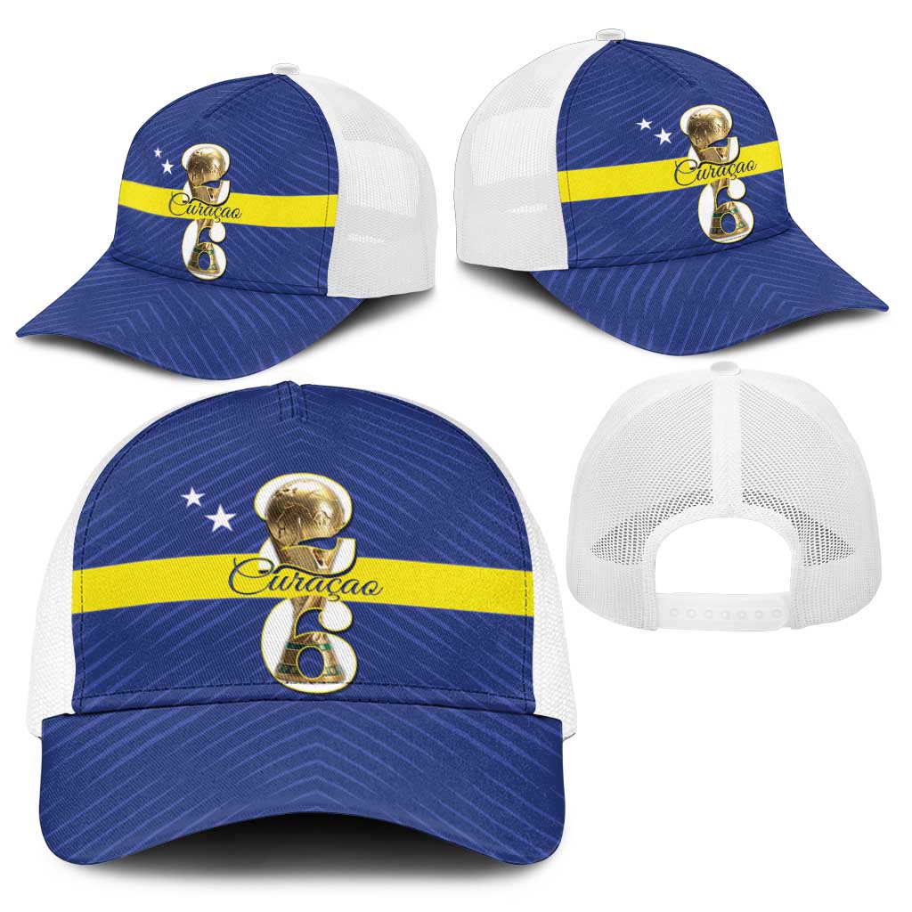 Curacao Football Baseball Net Cap 2026 The Blue Wave is Rising - Wonder Print Shop