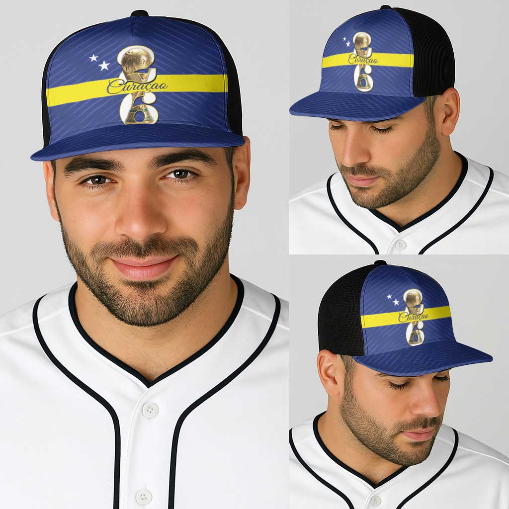 Curacao Football Baseball Net Cap 2026 The Blue Wave is Rising - Wonder Print Shop