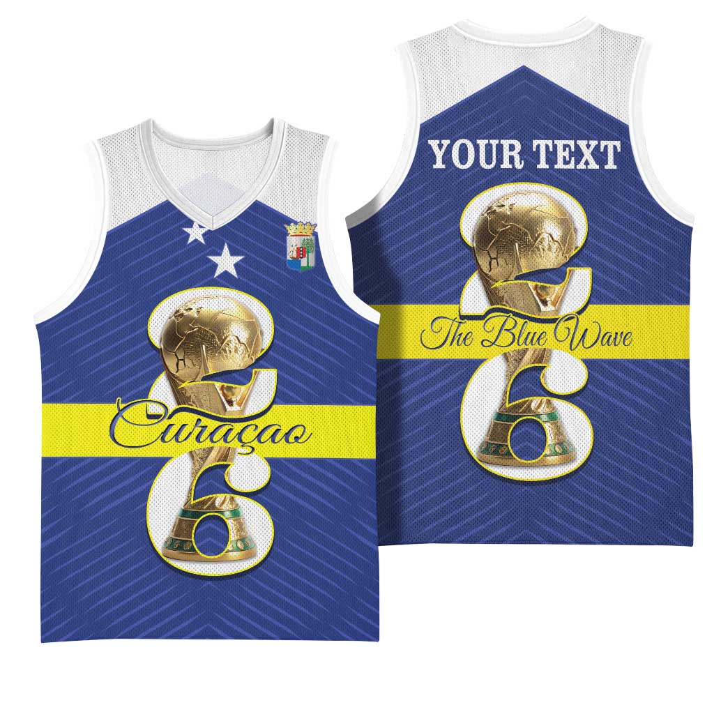 Personalized Curacao Football Basketball Jersey 2026 The Blue Wave is Rising - Wonder Print Shop