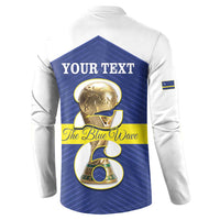 Personalized Curacao Football Button Sweatshirt 2026 The Blue Wave is Rising - Wonder Print Shop
