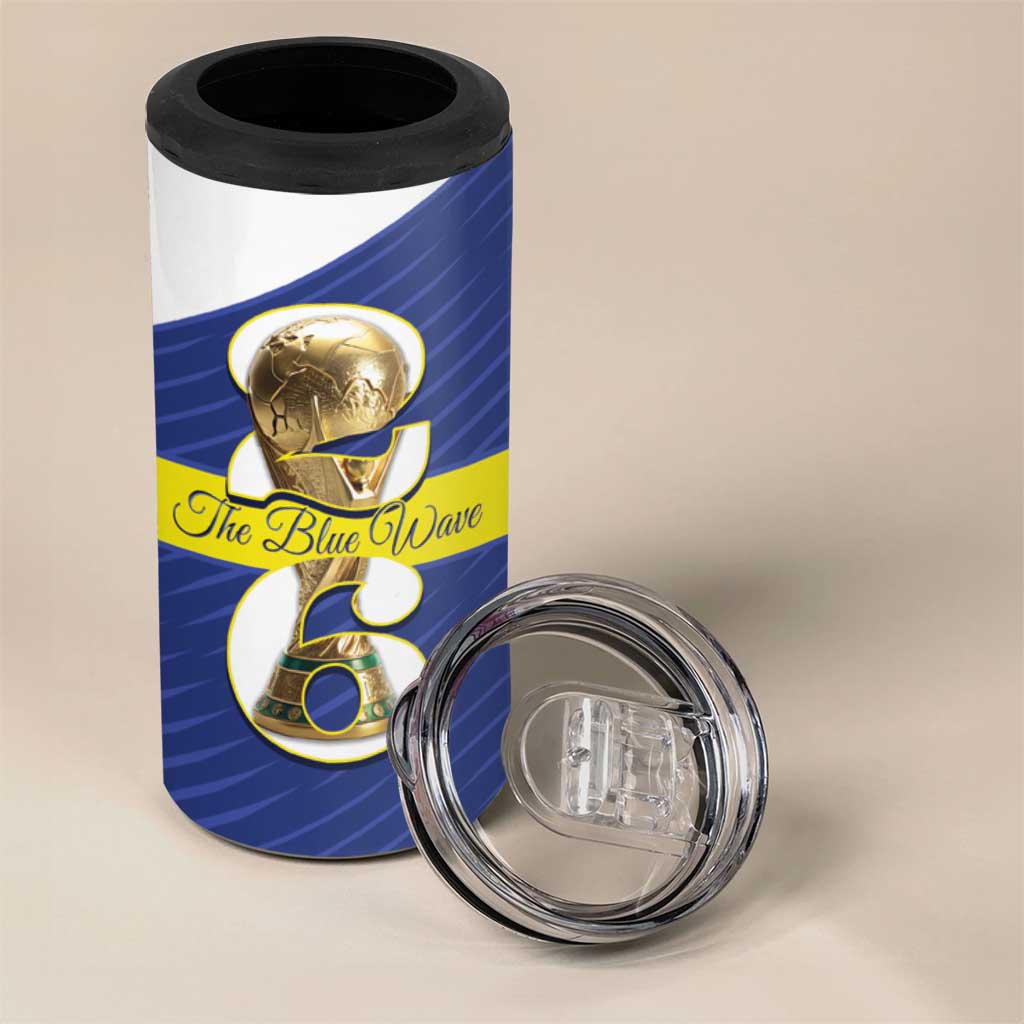Personalized Curacao Football 4 in 1 Can Cooler Tumbler 2026 The Blue Wave is Rising - Wonder Print Shop