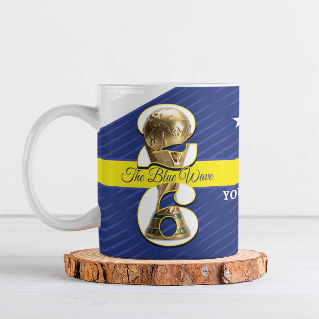 Personalized Curacao Football Ceramic Mug 2026 The Blue Wave is Rising - Wonder Print Shop