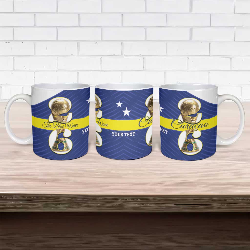 Personalized Curacao Football Ceramic Mug 2026 The Blue Wave is Rising - Wonder Print Shop