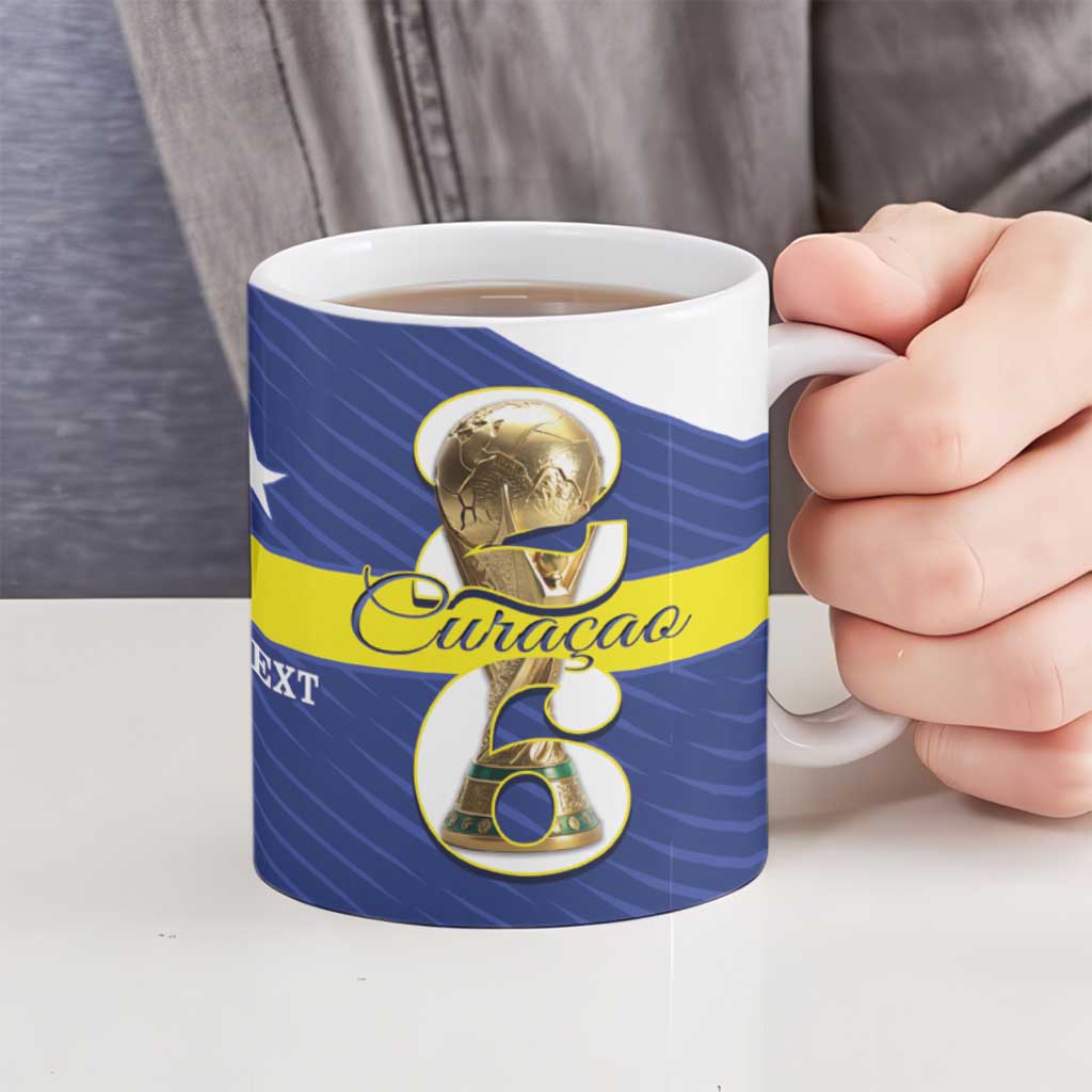 Personalized Curacao Football Ceramic Mug 2026 The Blue Wave is Rising - Wonder Print Shop