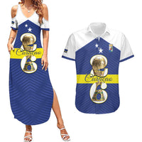 Personalized Curacao Football Couples Matching Summer Maxi Dress and Hawaiian Shirt 2026 The Blue Wave is Rising - Wonder Print Shop