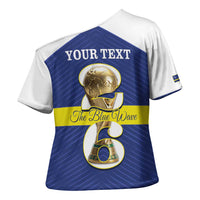 Personalized Curacao Football Cross Shoulder Shirt 2026 The Blue Wave is Rising - Wonder Print Shop