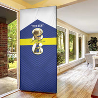 Personalized Curacao Football Door Cover 2026 The Blue Wave is Rising - Wonder Print Shop