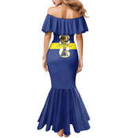 Personalized Curacao Football Family Matching Mermaid Dress and Hawaiian Shirt 2026 The Blue Wave is Rising - Wonder Print Shop