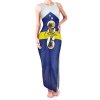 Personalized Curacao Football Family Matching Tank Maxi Dress and Hawaiian Shirt 2026 The Blue Wave is Rising - Wonder Print Shop