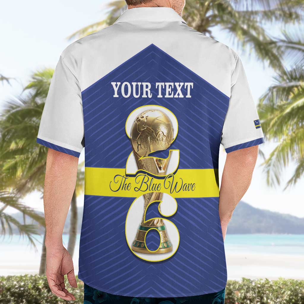 Personalized Curacao Football Hawaiian Shirt 2026 The Blue Wave is Rising - Wonder Print Shop