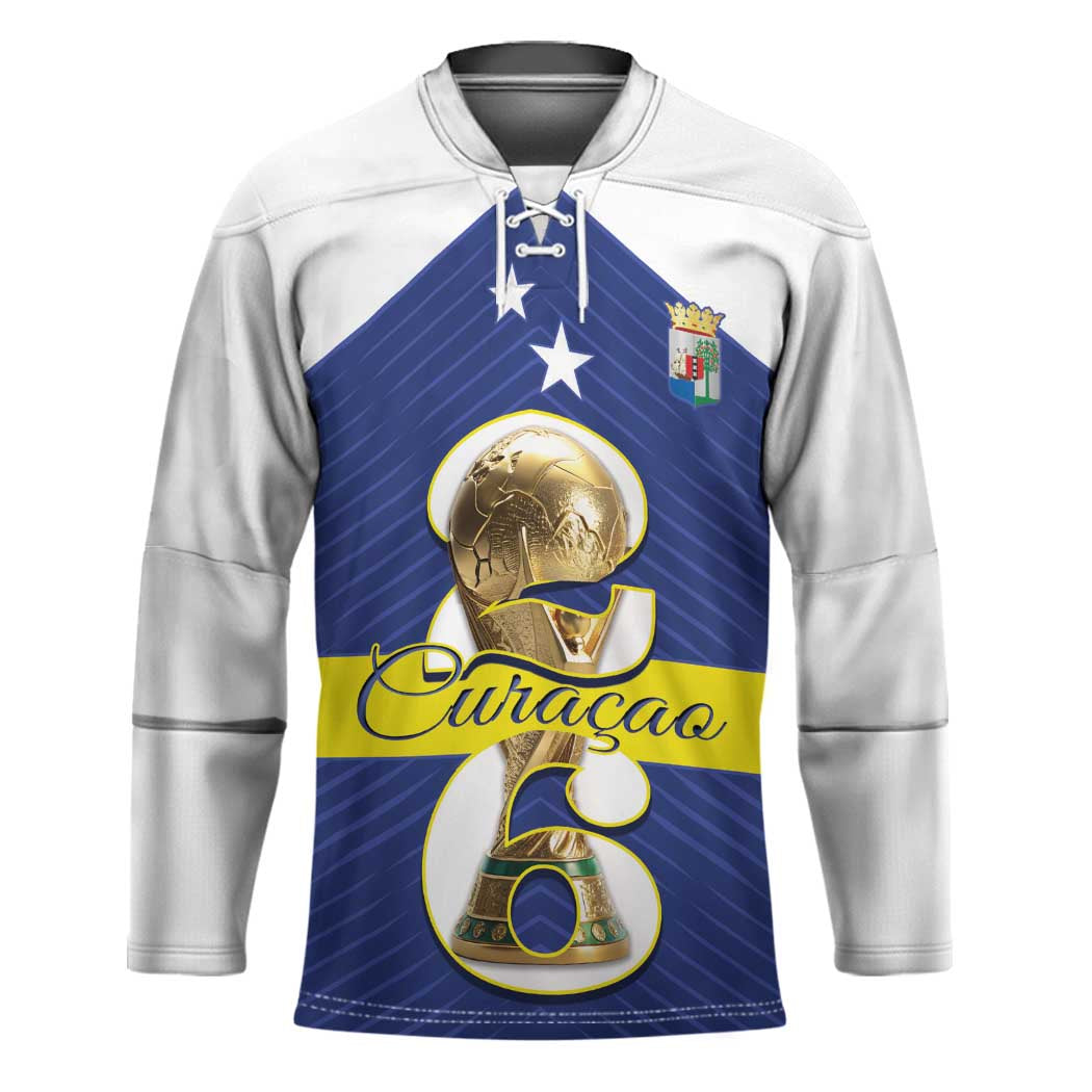Personalized Curacao Football Hockey Jersey 2026 The Blue Wave is Rising - Wonder Print Shop