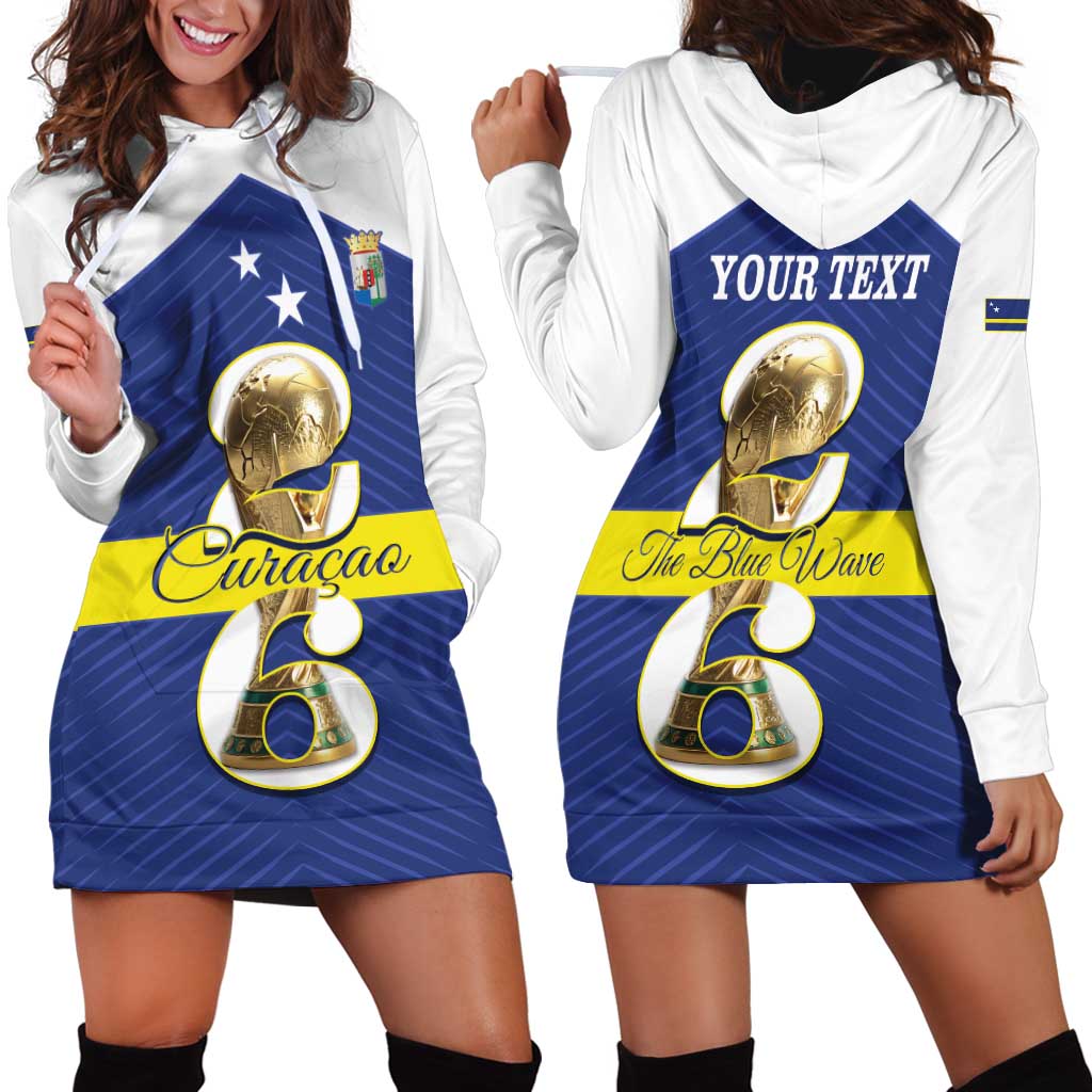 Personalized Curacao Football Hoodie Dress 2026 The Blue Wave is Rising - Wonder Print Shop