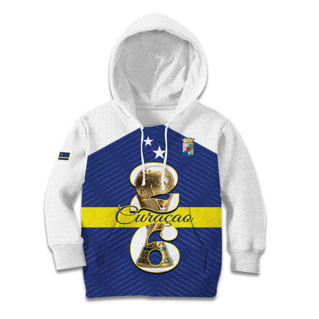 Personalized Curacao Football Kid Hoodie 2026 The Blue Wave is Rising - Wonder Print Shop