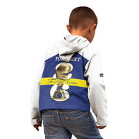 Personalized Curacao Football Kid Hoodie 2026 The Blue Wave is Rising - Wonder Print Shop