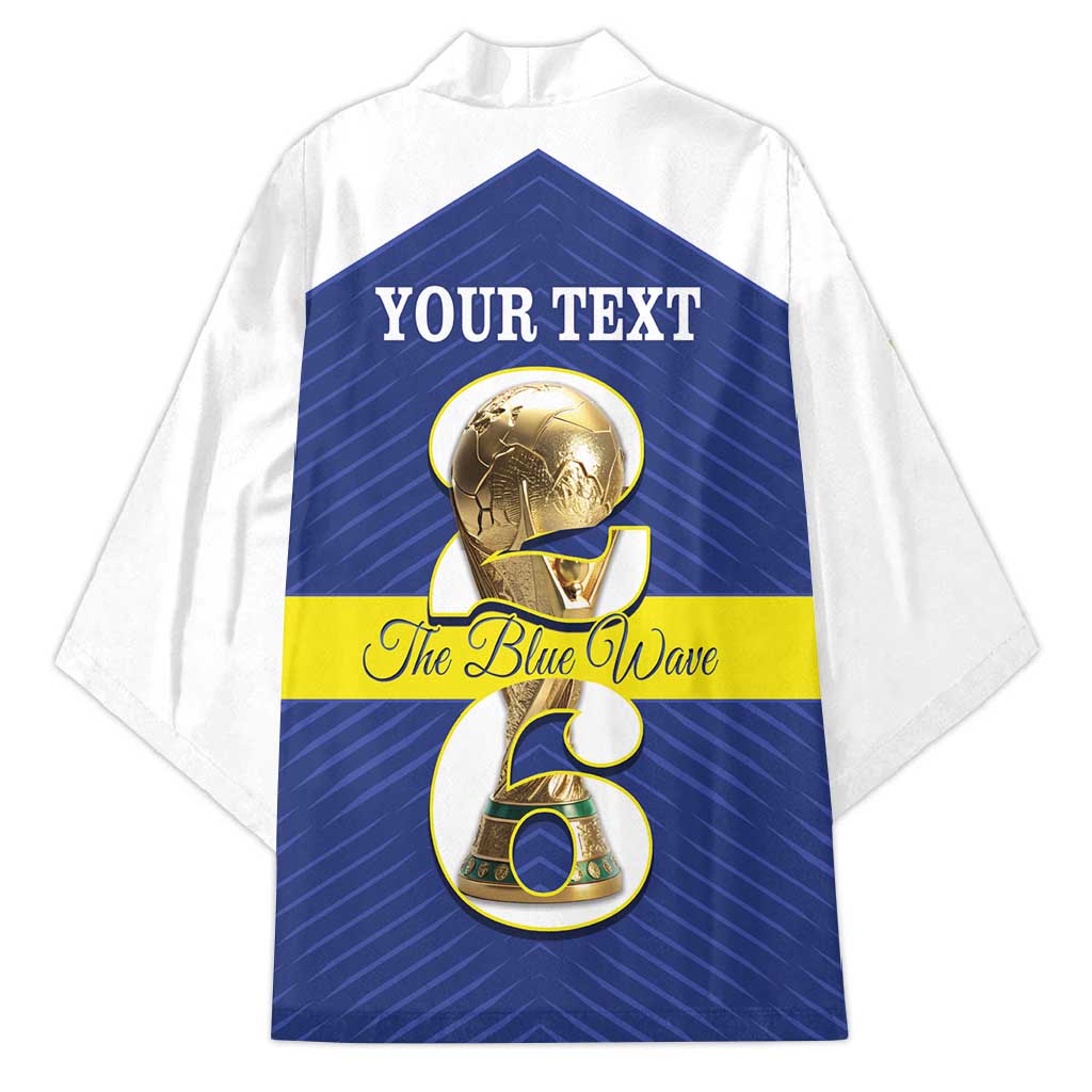 Personalized Curacao Football Kimono 2026 The Blue Wave is Rising - Wonder Print Shop
