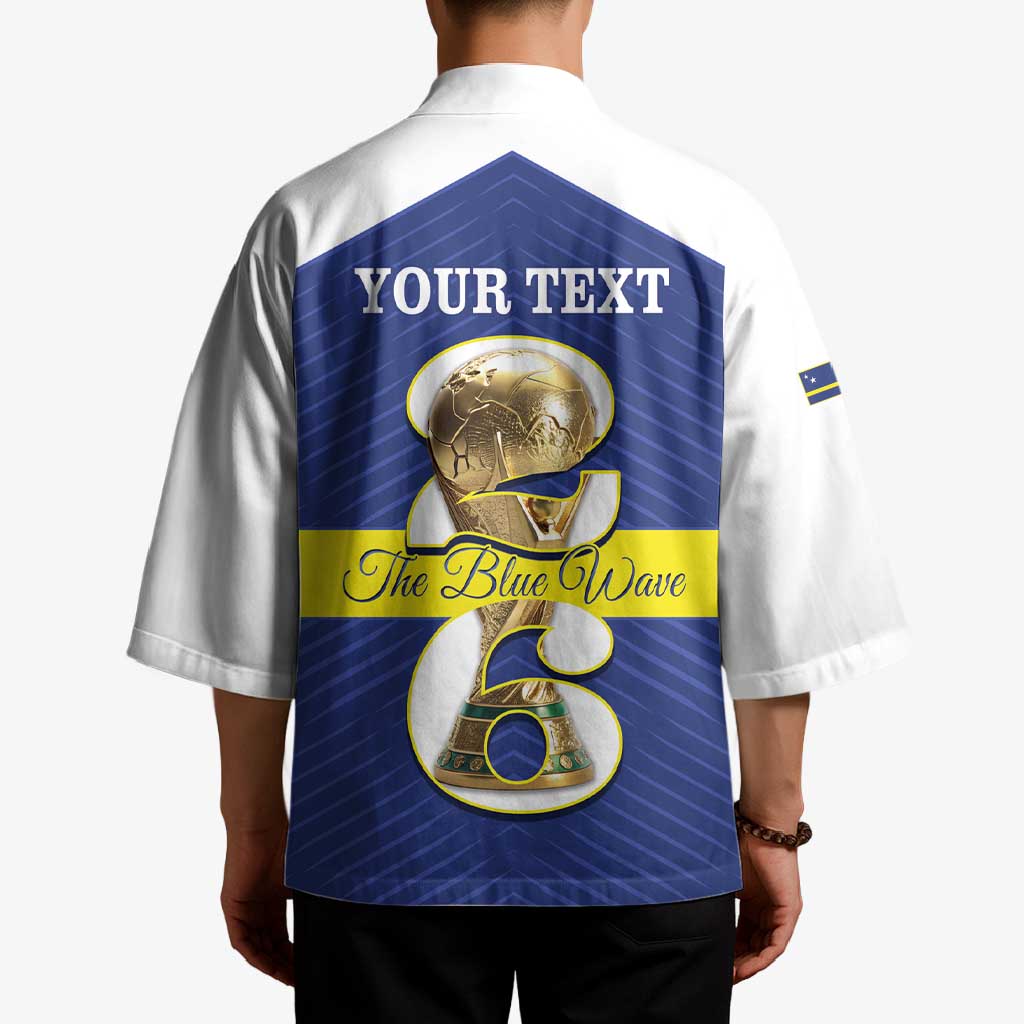Personalized Curacao Football Kimono 2026 The Blue Wave is Rising - Wonder Print Shop