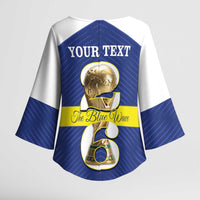 Personalized Curacao Football Kimono Sleeve Blouse 2026 The Blue Wave is Rising - Wonder Print Shop