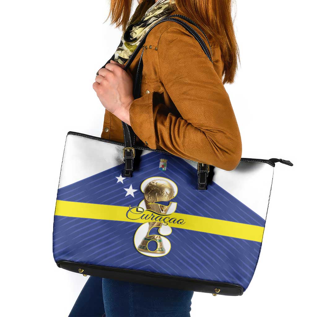 Curacao Football Leather Tote Bag 2026 The Blue Wave is Rising - Wonder Print Shop
