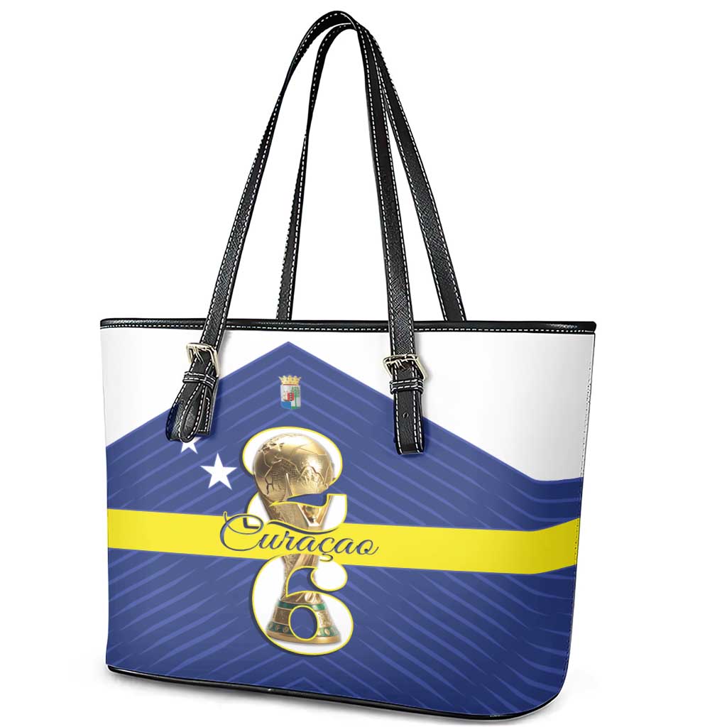 Curacao Football Leather Tote Bag 2026 The Blue Wave is Rising - Wonder Print Shop
