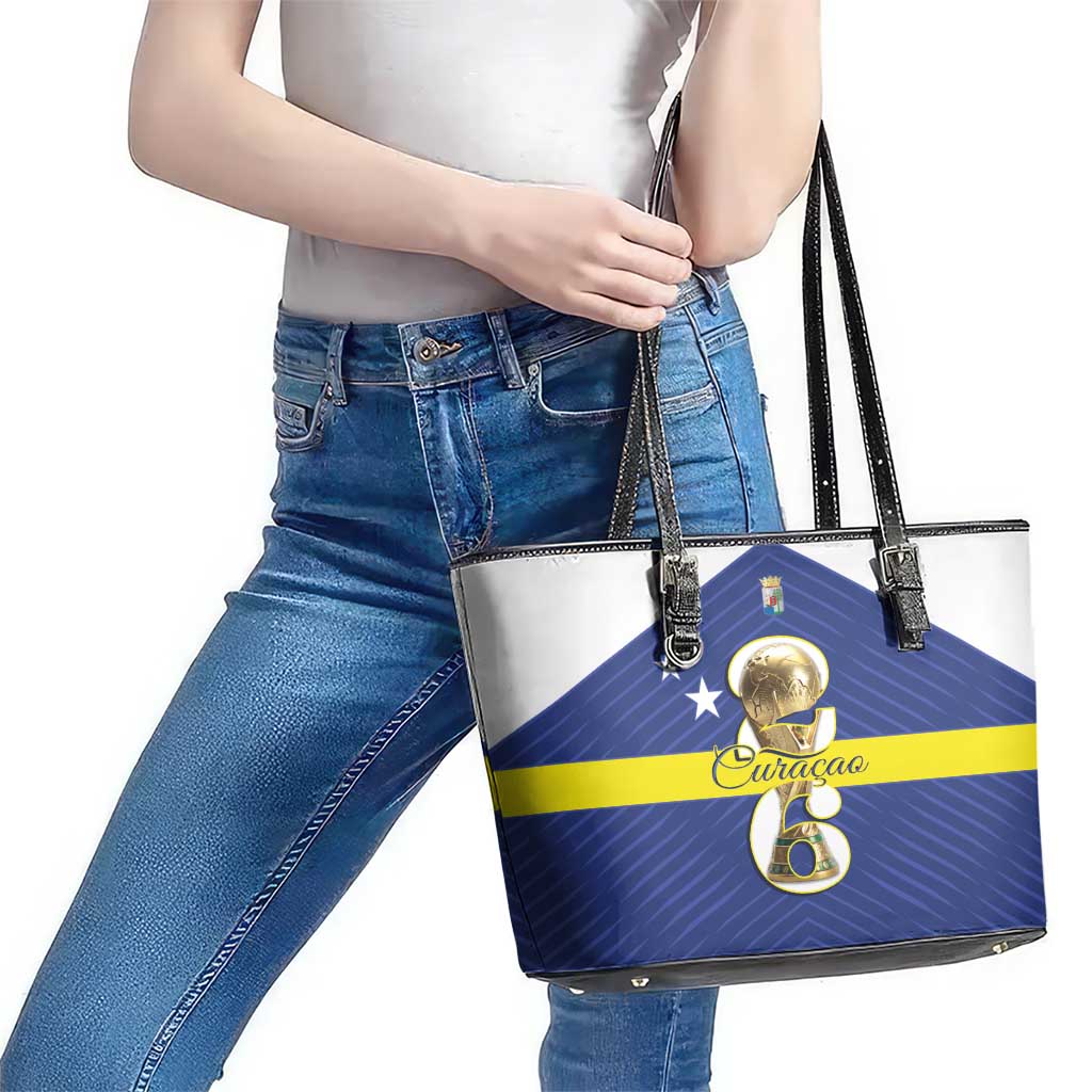 Curacao Football Leather Tote Bag 2026 The Blue Wave is Rising - Wonder Print Shop