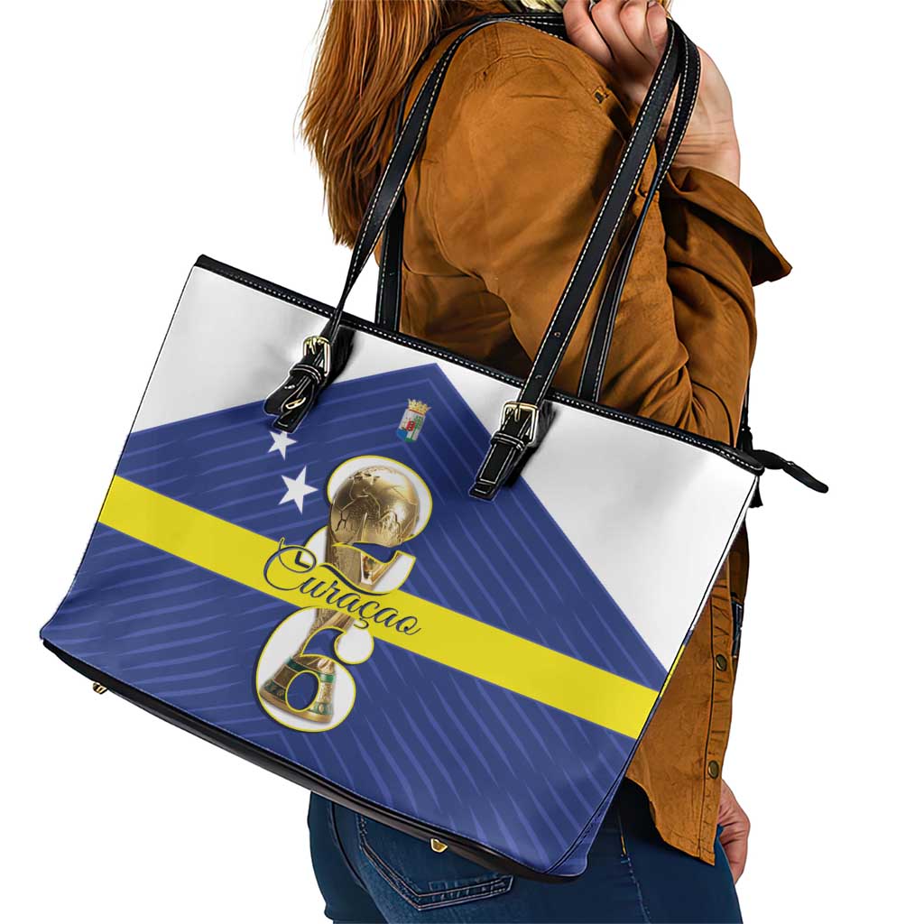 Curacao Football Leather Tote Bag 2026 The Blue Wave is Rising - Wonder Print Shop