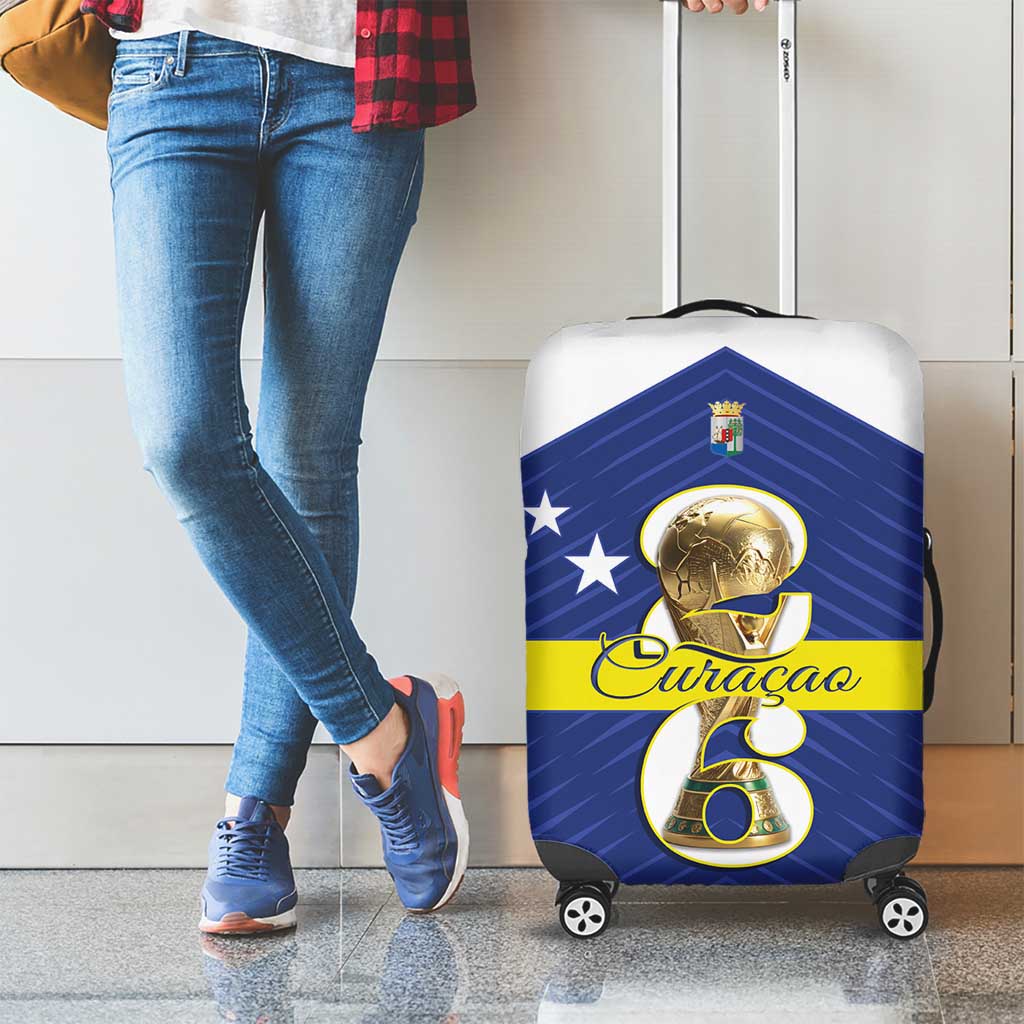 Curacao Football Luggage Cover 2026 The Blue Wave is Rising - Wonder Print Shop