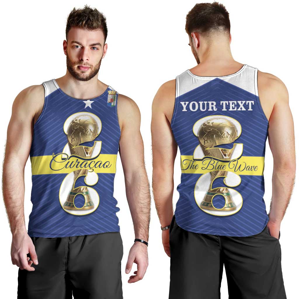Personalized Curacao Football Men Tank Top 2026 The Blue Wave is Rising - Wonder Print Shop
